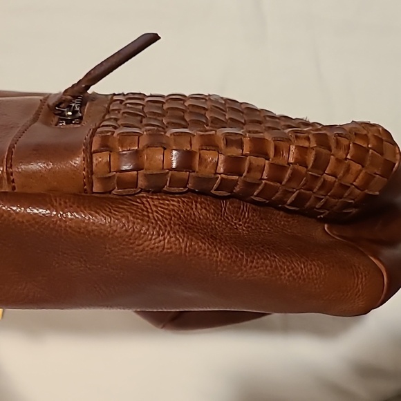Vilenca Holland Brown Leather Woven Shoulder Bag Boho Bohemian Purse Soft - Picture 16 of 16